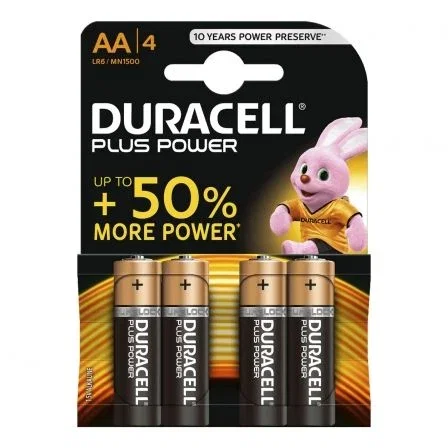 Duracell Plus Power Pilas Alcalinas AA 1,5V Pack de 4